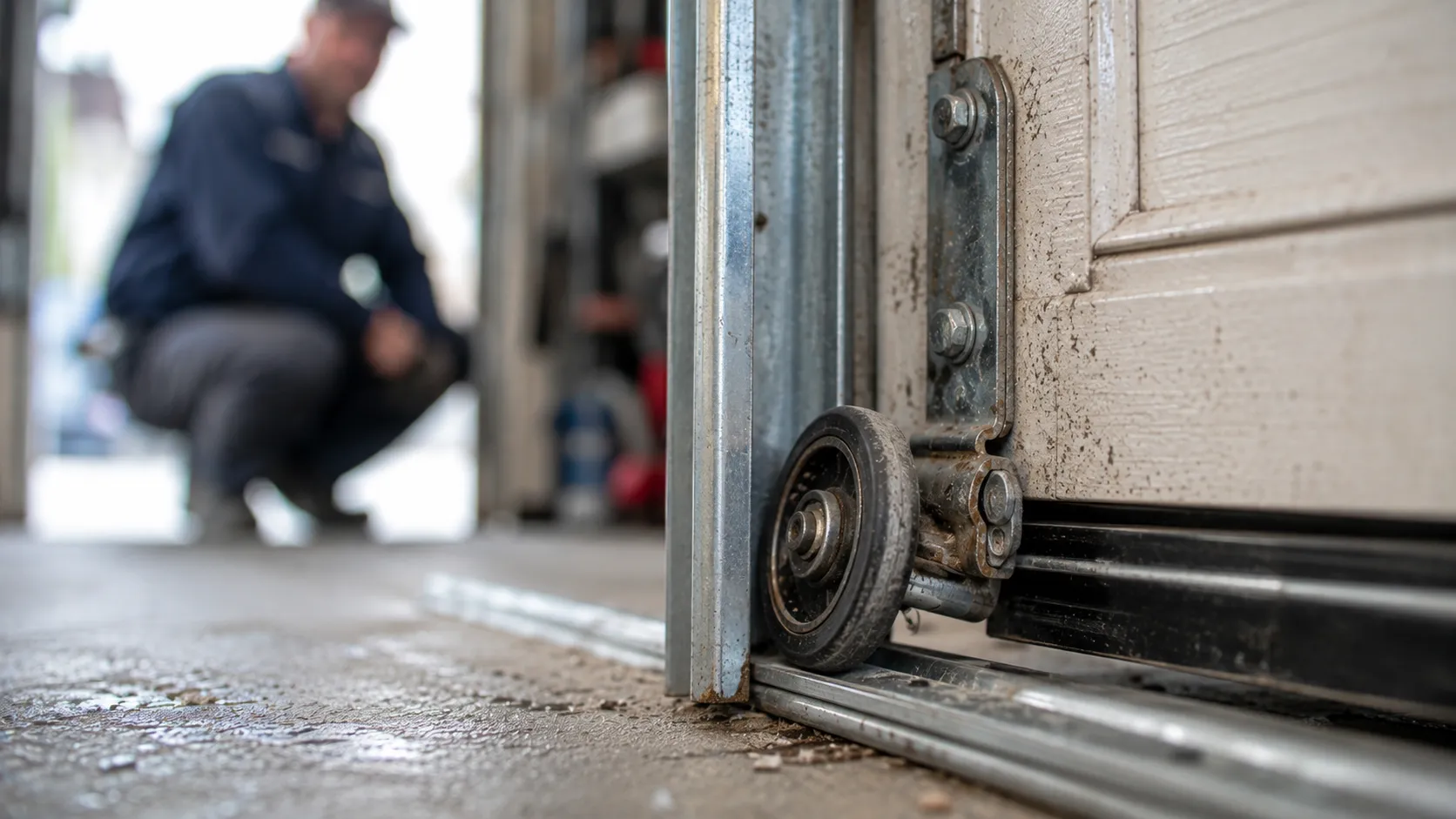 Garage door detail illustrating what actually happens during a peoria service call